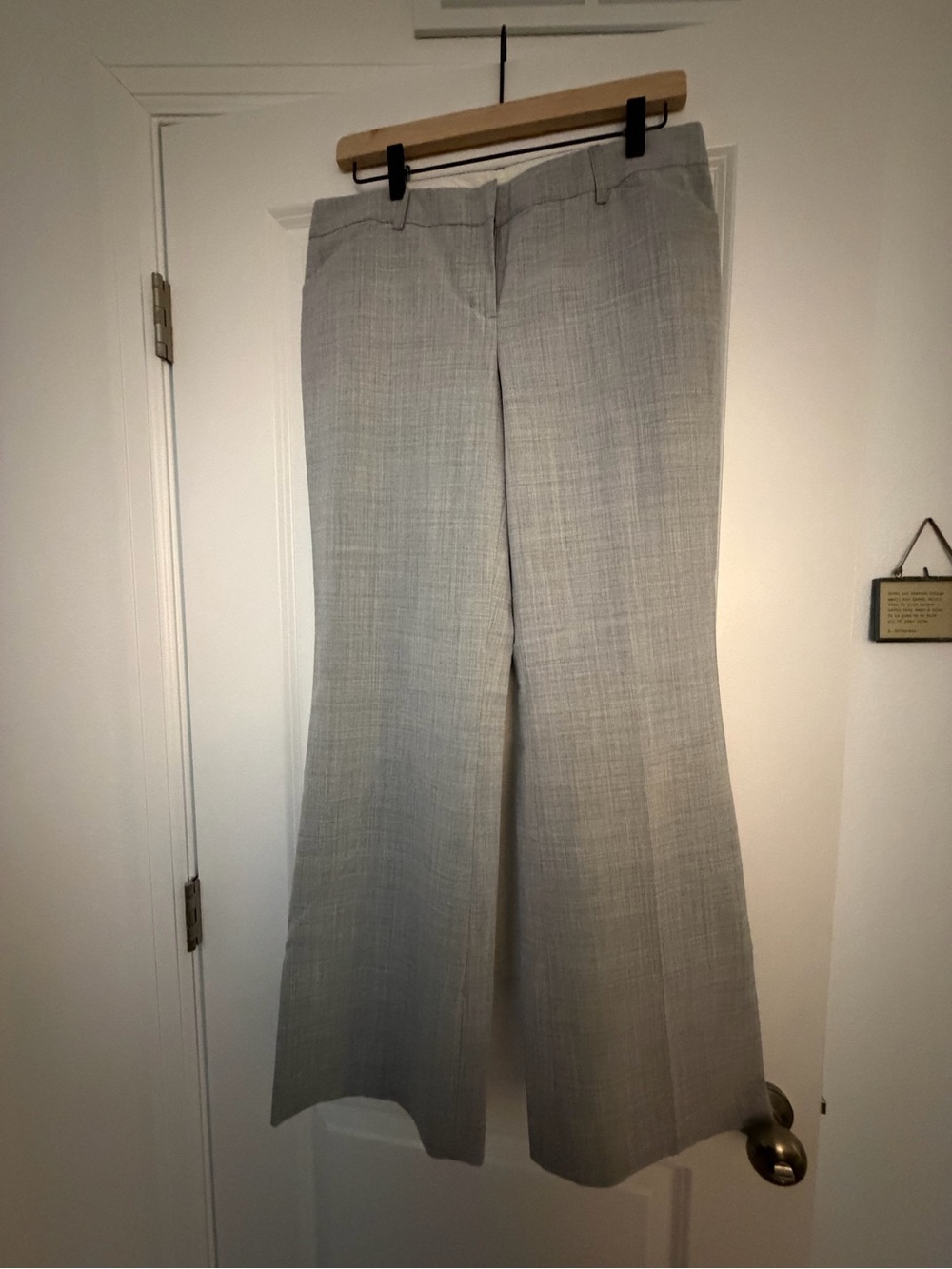 Express Light Gray Women's Wide-Leg Dress Pants